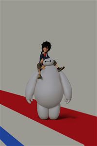 Big Hero 6 Cute Dark Disney Art Illust wallpaper