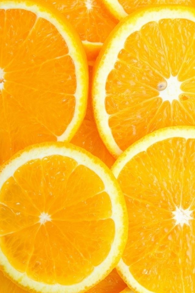 640x960 Fruit Orange Slice Overlap Background -  iPhone 4s Wallpaper