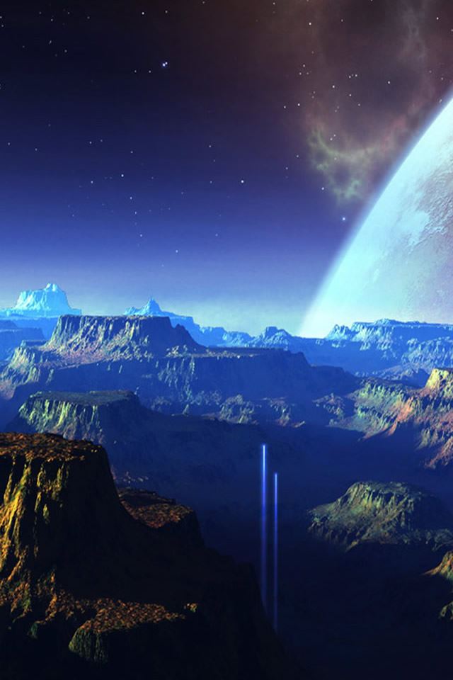 640x960 Nature Outer Space Mountains Skyscape - skyscape iPhone 4s Wallpaper