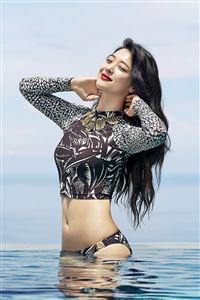 Sunshine Sexy Bikini Korean In Water wallpaper