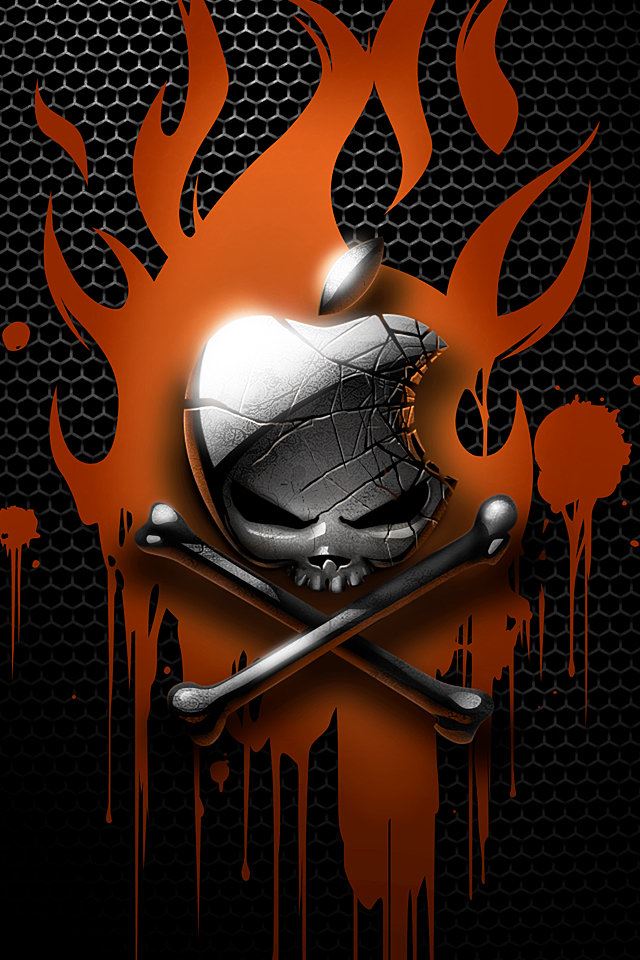 640x960 Apple Skull -  iPhone 4s Wallpaper