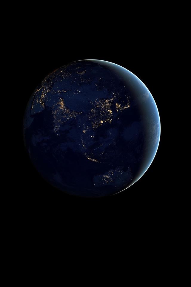 At Night Earth Space Dark iPhone 4s wallpaper 