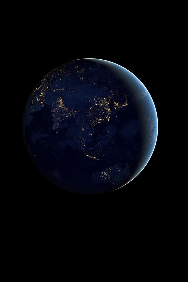 640x960 At Night Earth Space Dark - dark (black) iPhone 4s Wallpaper