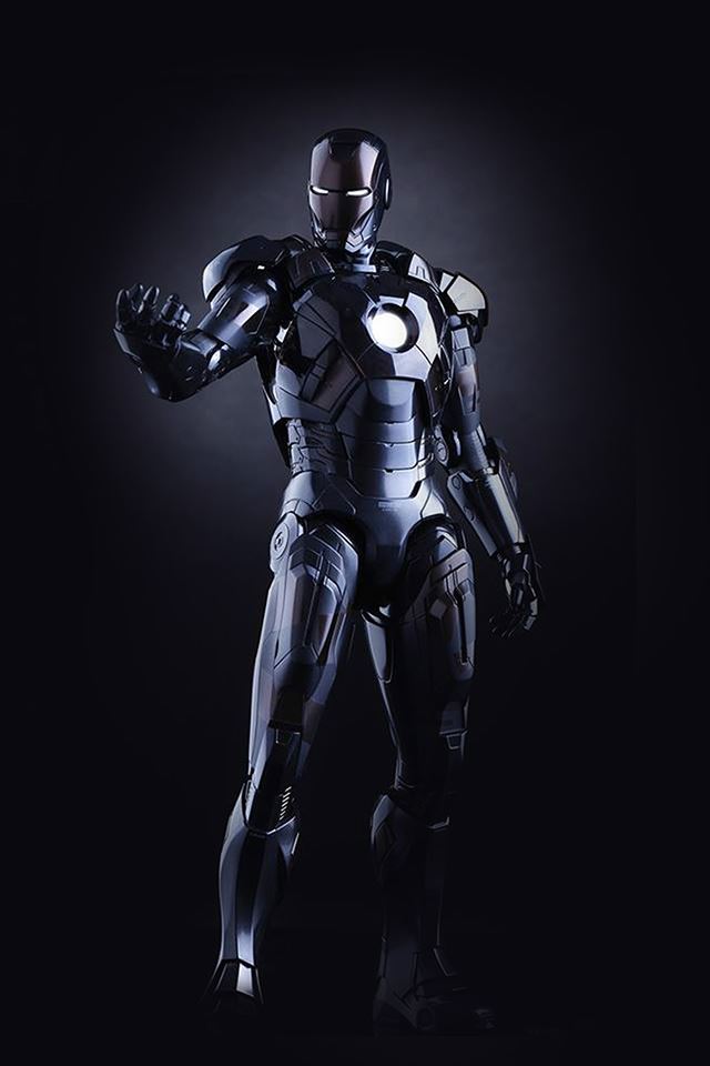 Ironman Dark Figure Hero Art Avengers iPhone 4s Wallpapers Free Download