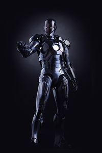 Ironman Dark Figure Hero Art Avengers iPhone 4s wallpaper