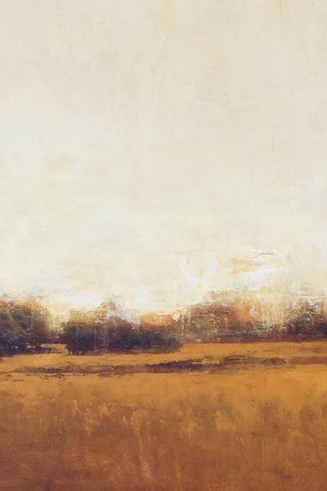 640x960 Classic Abstract Painting Yellow Field Pattern - wild iPhone 4s Wallpaper