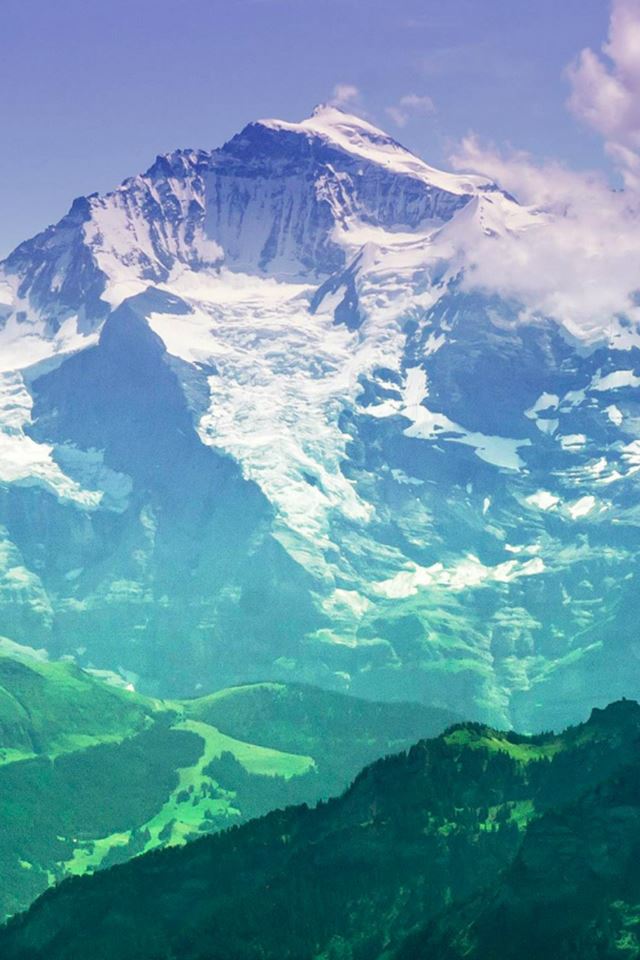 640x960 Nature Snowy Mist Mountains Landscape - nature iPhone 4s Wallpaper