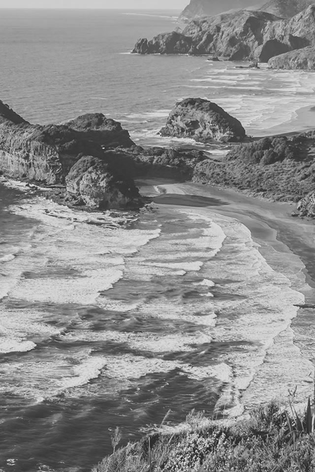 640x960 Nature Sea Ocean View Water New Zealand Dark - rock iPhone 4s Wallpaper