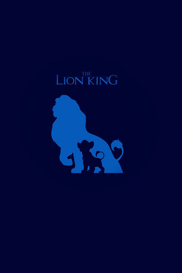 640x960 The Lion King Blue Minimal Art - minimal iPhone 4s Wallpaper