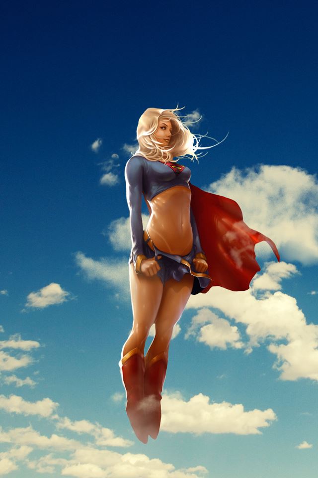 640x960 Superwoman - white iPhone 4s Wallpaper