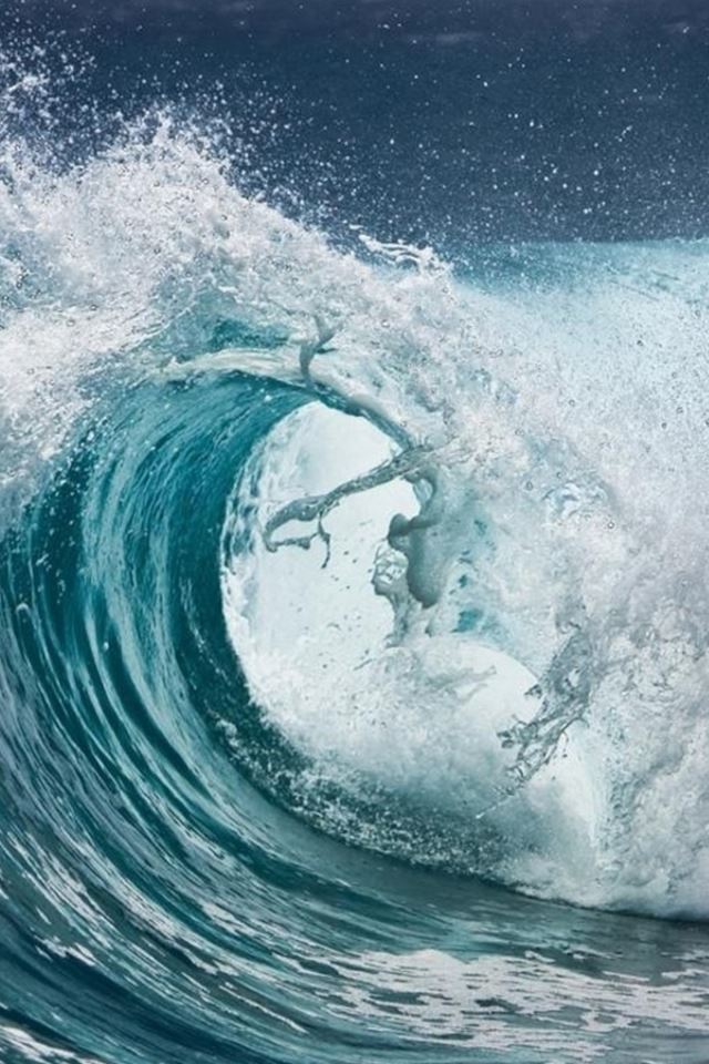 640x960 Nature Ocean Surging Wave Splash - wave iPhone 4s Wallpaper