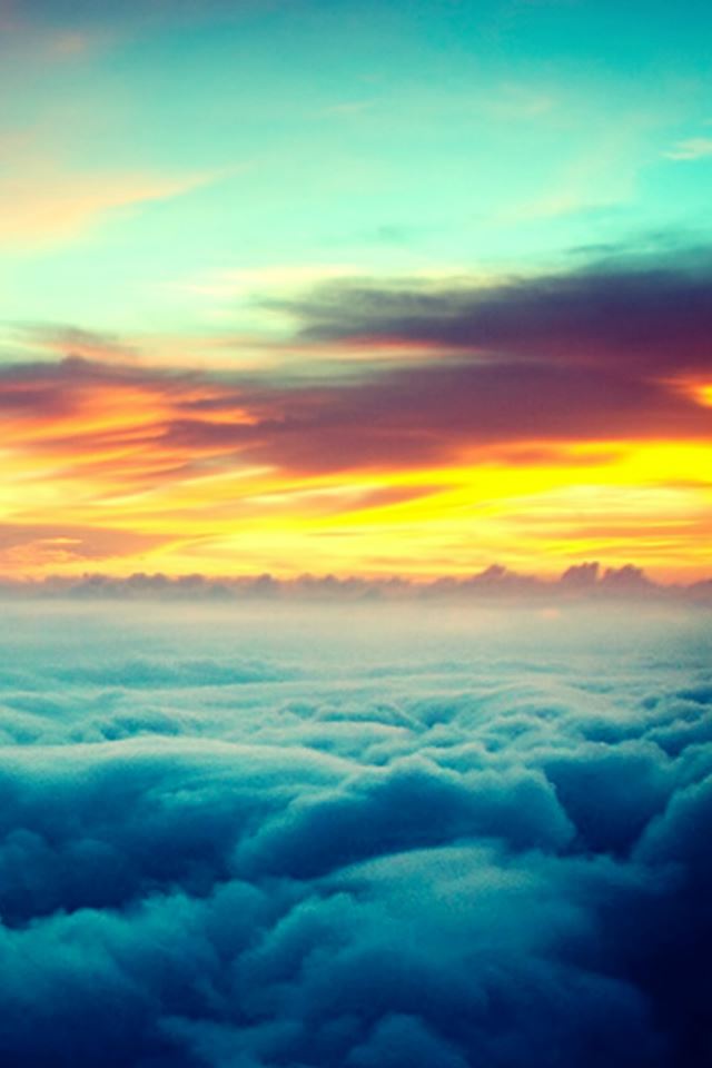 Sunset Thick Clouds Skyview iPhone 4s Free Download
