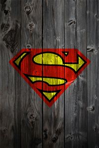 Wooden Superman Logo wallpaper