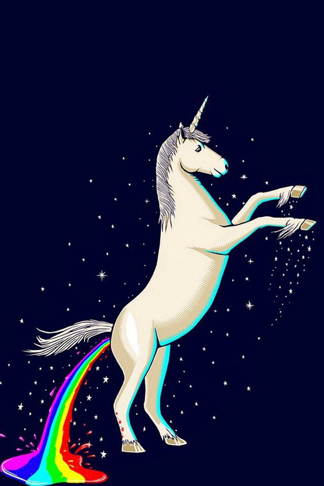 640x960 Unicorn Shitting Rainbows - blink iPhone 4s Wallpaper