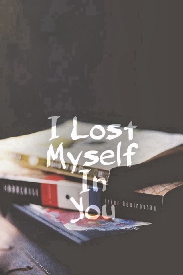 640x960 I Lost Myself In You - black iPhone 4s Wallpaper