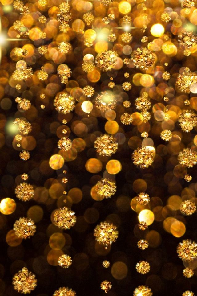 640x960 Gold Rain Shine Holiday Background Flicker Glow Jewelry Stones Light - holiday iPhone 4s Wallpaper