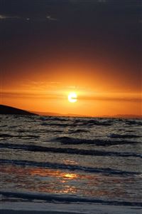 Sunset Ocean Beach Skyview iPhone 4s wallpaper