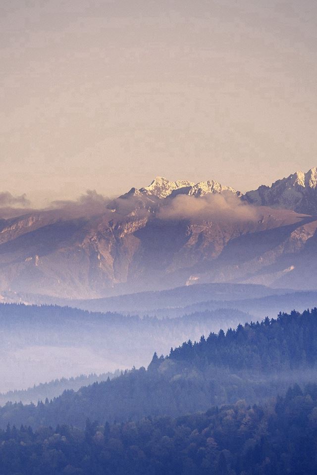640x960 Mountain Peace Blue Sky Nature - mist iPhone 4s Wallpaper