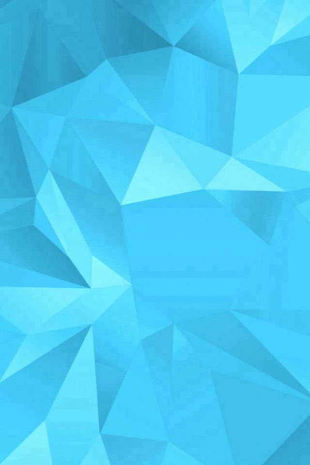 640x960 Simple Blue Fold Polygon Pattern - white iPhone 4s Wallpaper
