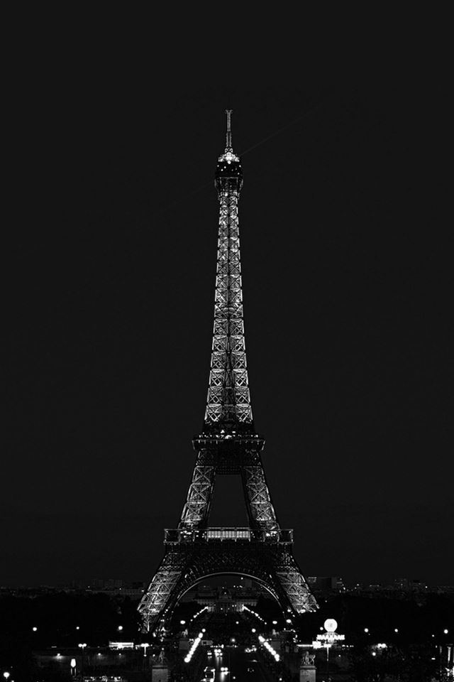 640x960 Paris Night France City Dark Eiffel Tower - nature iPhone 4s Wallpaper