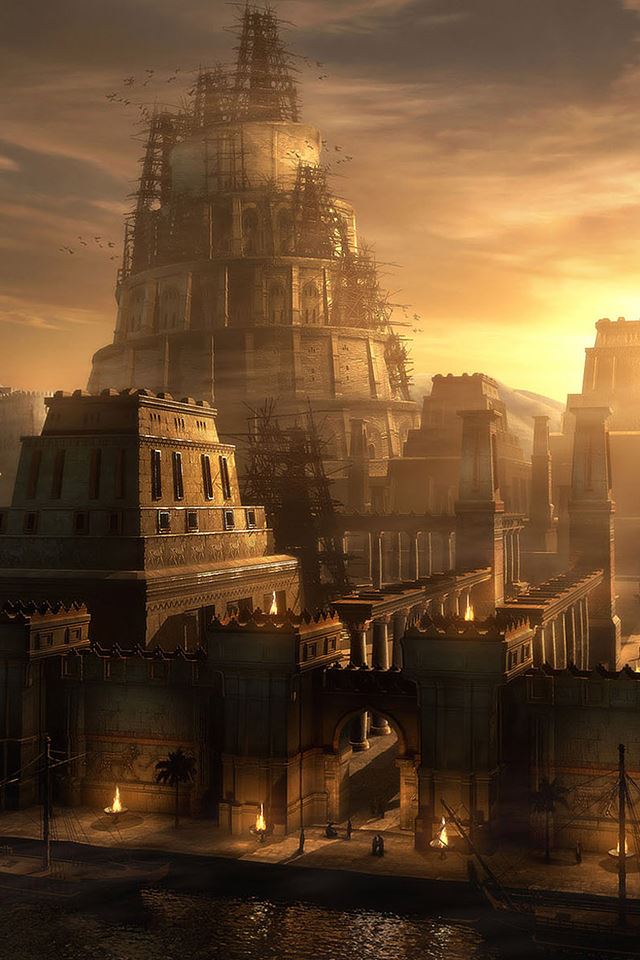640x960 Ancient Kingdom - orange iPhone 4s Wallpaper