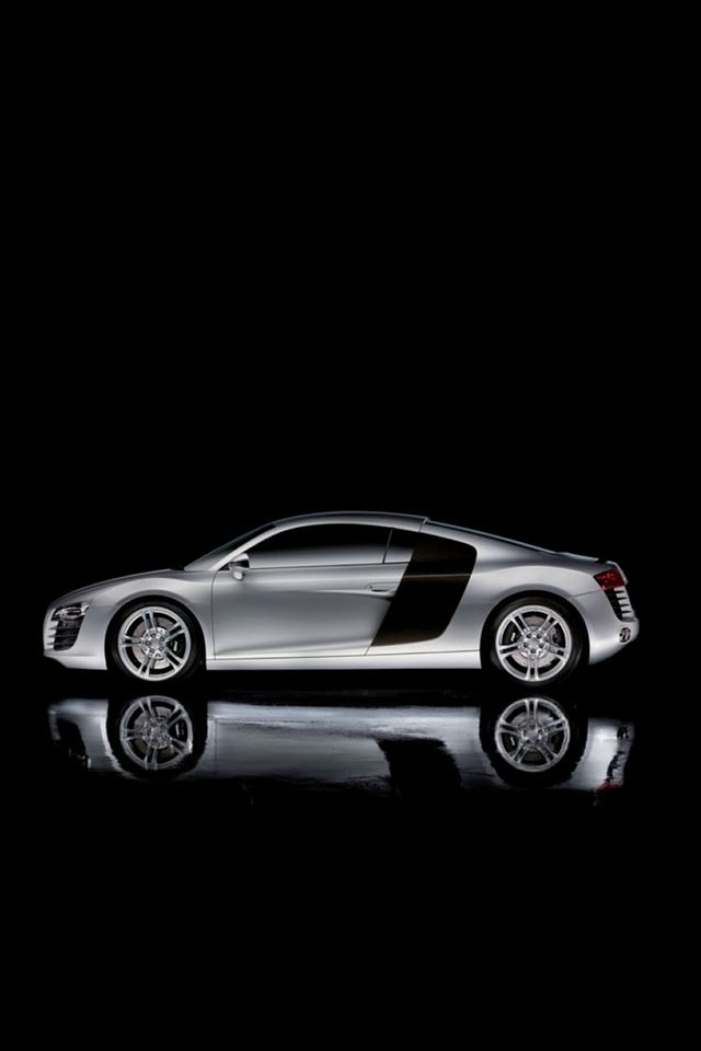 640x960 Audi R8 Dark Concept Car - background iPhone 4s Wallpaper