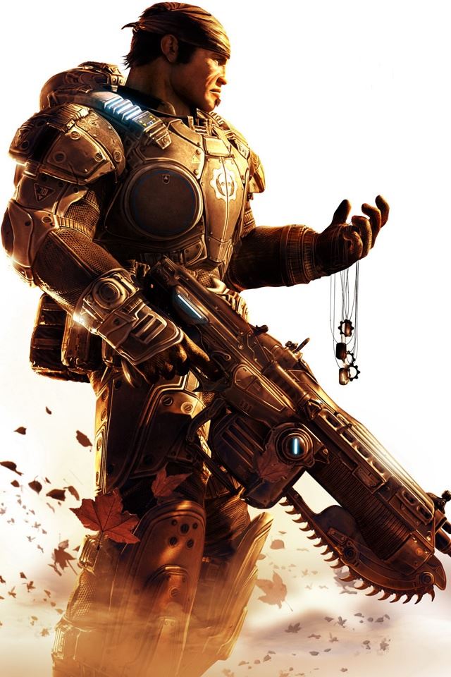 640x960 Gears of War - orange iPhone 4s Wallpaper
