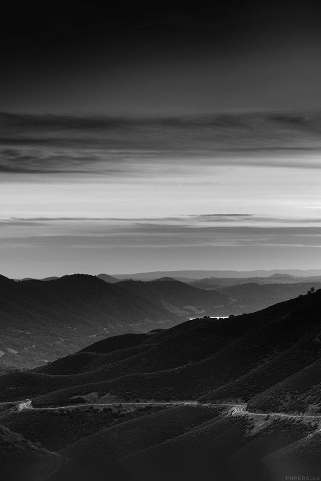 640x960 Road Curve Mountain Sunset Nature Lovely Dark - clouds iPhone 4s Wallpaper