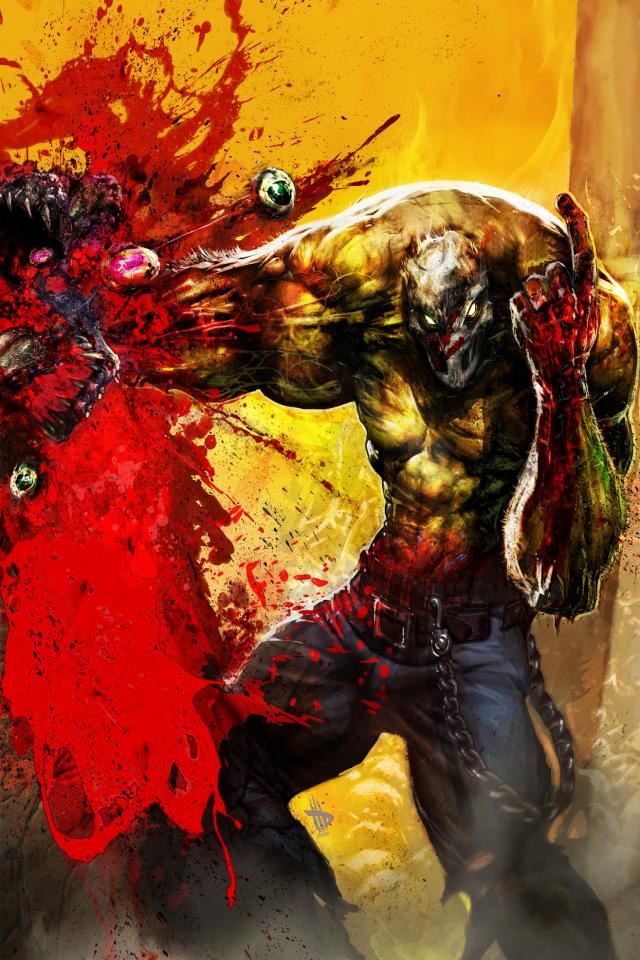 640x960 Punch Splatter - books iPhone 4s Wallpaper