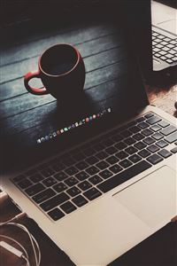 Macbook Coffee Cup Desk Elegant wallpaper