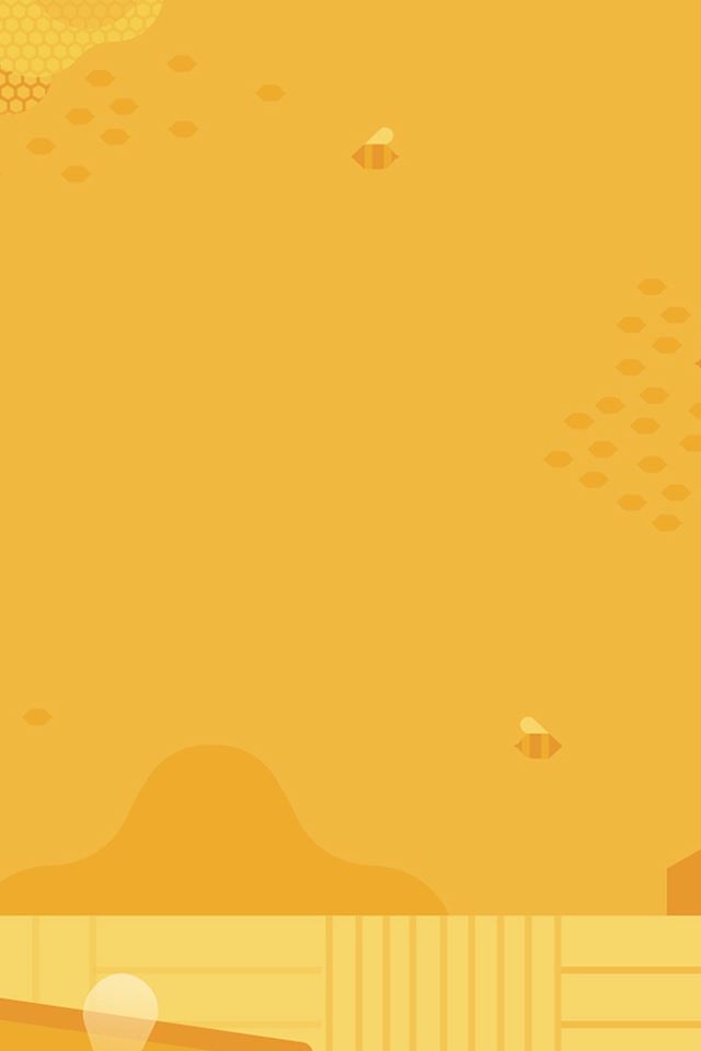 640x960 Minimal Honey Yellow Art Illustration Cute - cute iPhone 4s Wallpaper