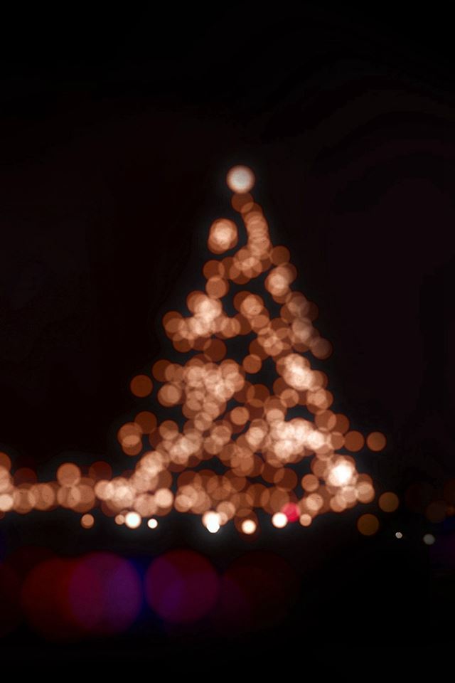 640x960 Christmas Lights Bokeh Love Dark Night -  iPhone 4s Wallpaper