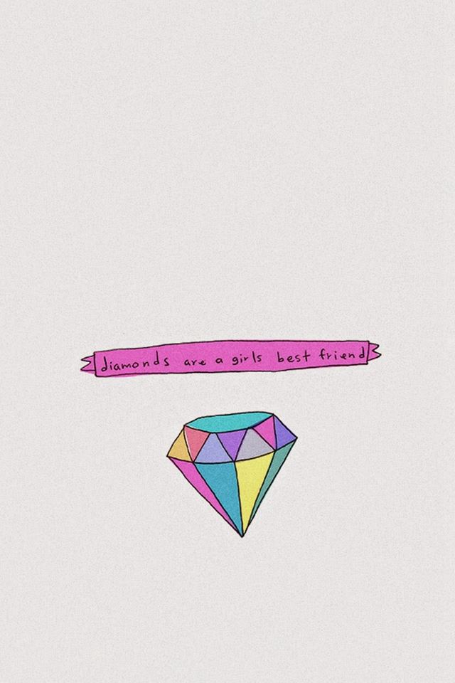 640x960 Diamonds Are A Girls Best Friend - colorful iPhone 4s Wallpaper