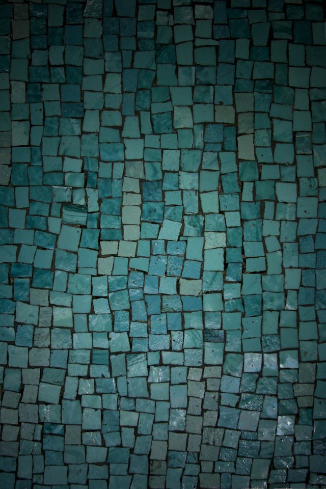640x960 Aqua Tiles - black iPhone 4s Wallpaper