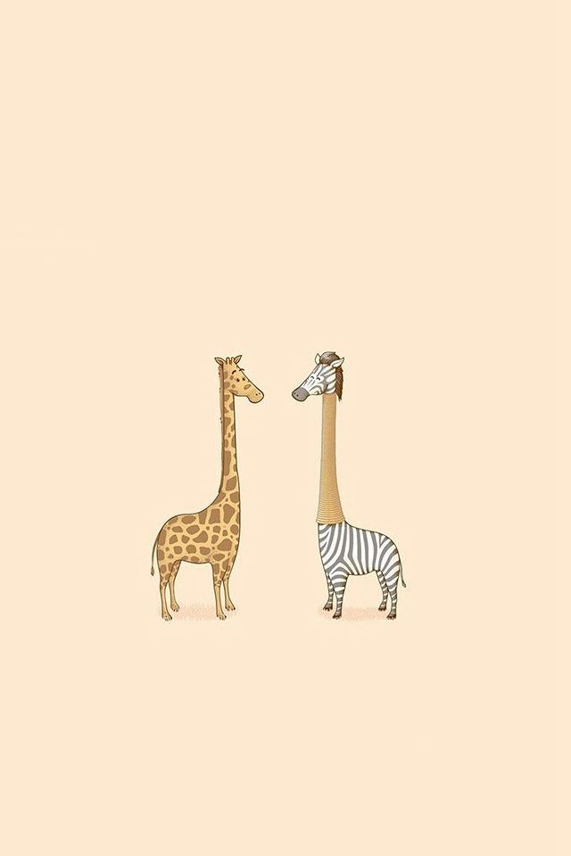 640x960 Cute Giraffe Yellow Animal Minimal - lovely iPhone 4s Wallpaper