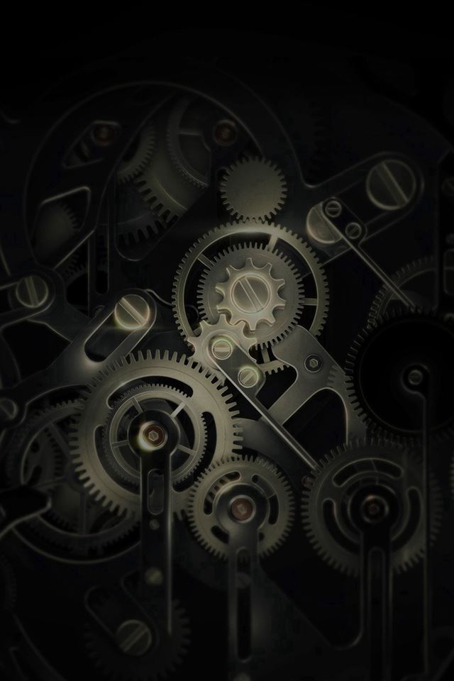 Huawei Mate Gear Dark Illust Art iPhone 4s wallpaper 