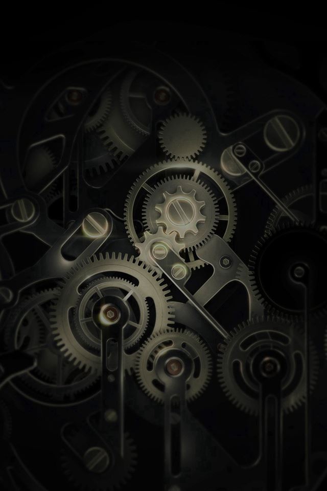 640x960 Huawei Mate Gear Dark Illust Art - art iPhone 4s Wallpaper