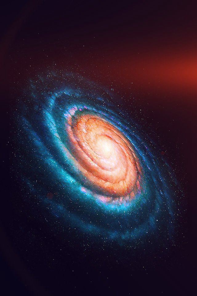 Space Galaxy Dark Rainbow Night Star Flare iPhone 4s wallpaper 