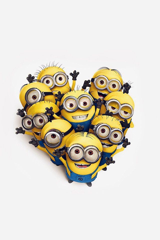 640x960 Minions Love Heart Cute Film Anime Art - art iPhone 4s Wallpaper