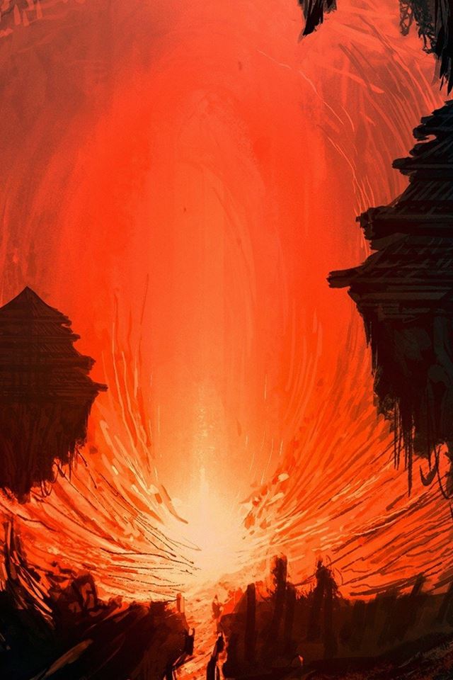 640x960 Airbrush Art Red Illustration -  iPhone 4s Wallpaper
