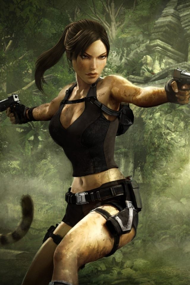 Lara Croft iPhone 4s wallpaper 