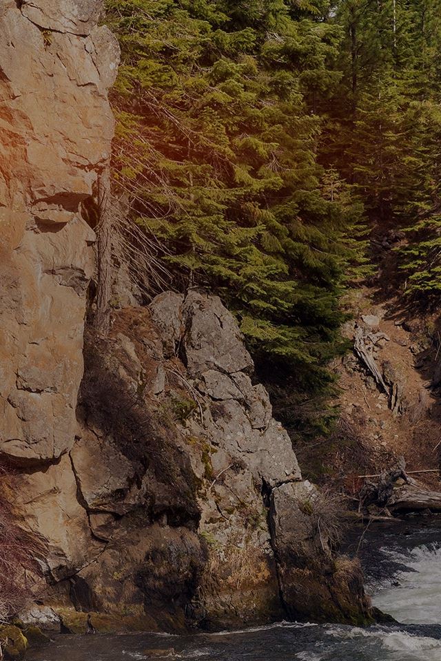 640x960 River Mountain Descheutes Nature Dark - trees iPhone 4s Wallpaper