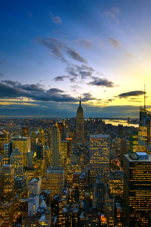 640x960 City Overview - sunset iPhone 4s Wallpaper