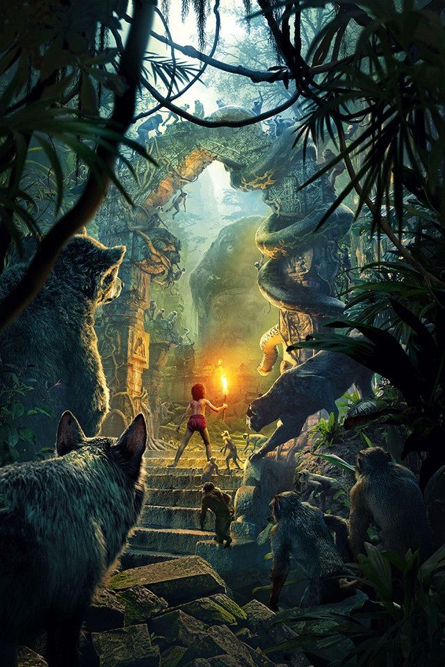 640x960 Junglebook Art Film 2016 Poster Nature -  iPhone 4s Wallpaper