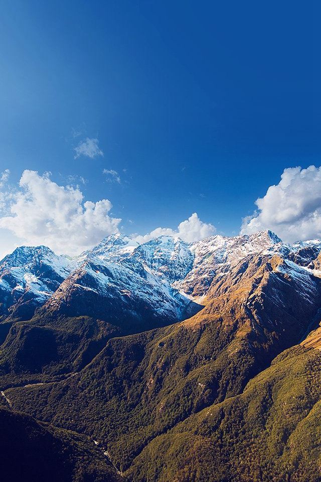 640x960 Snow Summer Blue Mountain Sky Cloud Nature - bright iPhone 4s Wallpaper