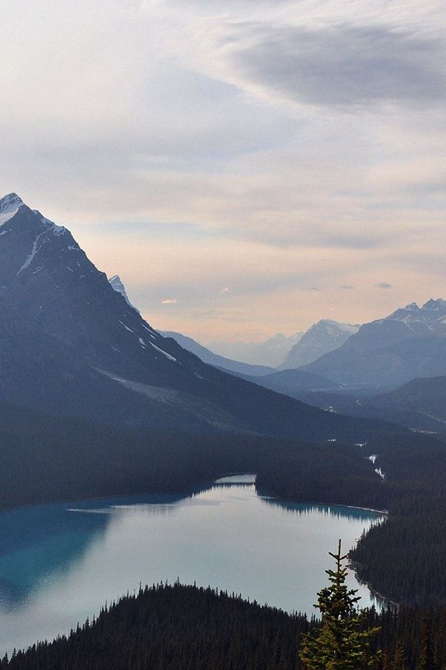 640x960 Lake Mountain Sky Clear Nature - wide iPhone 4s Wallpaper