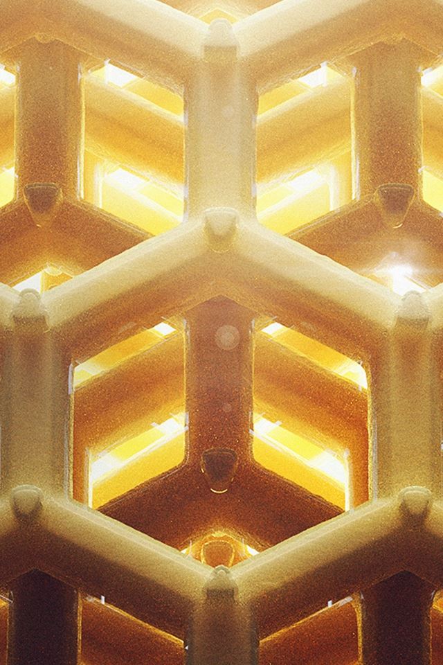 640x960 Honey Art Yellow Bee Comb Hive Pattern - honey iPhone 4s Wallpaper