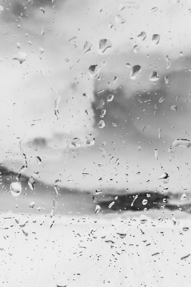 Rainy Window Nature Water Drop Road White iPhone 4s wallpaper 