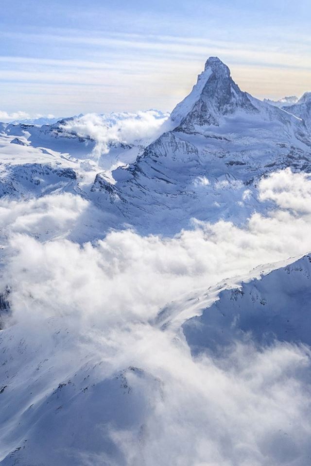 640x960 White Clouds Snow  - snow iPhone 4s Wallpaper
