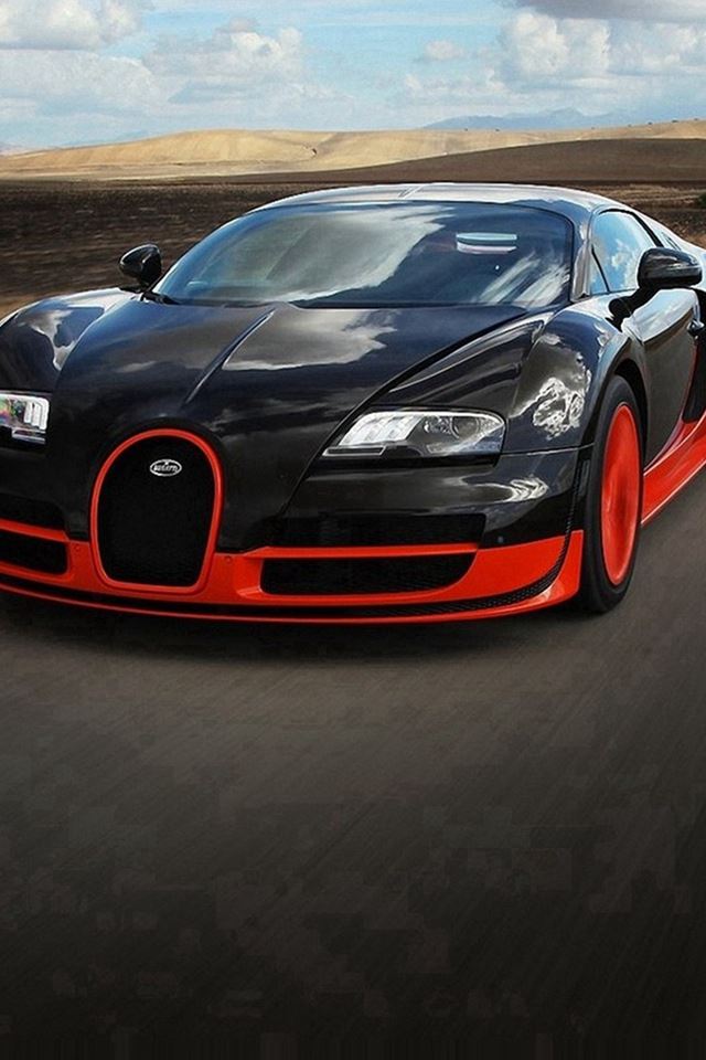 640x960 Red and black sports car - sports iPhone 4s Wallpaper